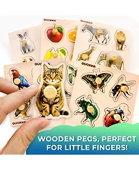 Quokka Wooden Puzzles for Toddlers 1-3 – Pegged Puzzles for Kids