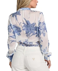 Guess Women's Printed Button-Front Shirt