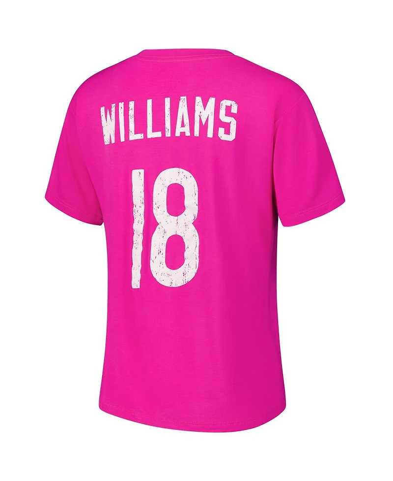 Majestic Women's Caleb Williams Pink Chicago Bears Name Number T-Shirt