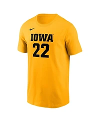 Nike Men's and Women's Caitlin Clark Gold Iowa Hawkeyes Retired Player Name Number T-Shirt
