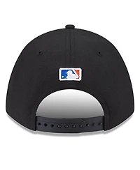 New Era Men's Black New York Mets Player Replica 9FORTY Adjustable Hat
