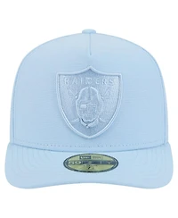 New Era Men's Light Blue Las Vegas Raiders Color Pack A-Frame 59FIFTY Fitted Hat