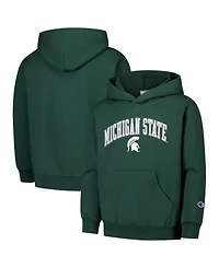 Champion Big Boys and Girls Green Michigan State Spartans Campus Pullover Hoodie