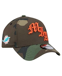 New Era Men's Camo Miami Dolphins Mystic Camo A-Frame 9FORTY Adjustable Hat