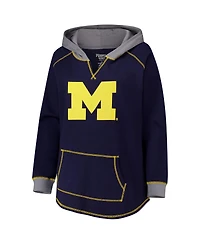 Fanatics Women's Navy Michigan Wolverines Plus Boom Pullover Hoodie