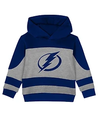 Outerstuff Toddler 2-Piece Blue/Heather Gray Tampa Bay Lightning Puck Hero Fleece Hoodie and Sweatpants Set
