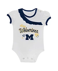 Outerstuff Baby Boys and Girls 2-Piece Michigan Wolverines Love My Team Bodysuit and Skirt Set