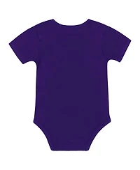 Outerstuff Baby Boys and Girls Lsu Tigers Dynamic Duo Bodysuit, Bib Cuffed Knit Hat Set