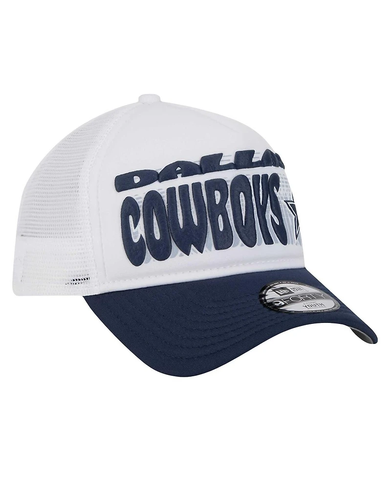 New Era Toddler White Dallas Cowboys Team Printed A Frame 9FORTY Adjustable Hat