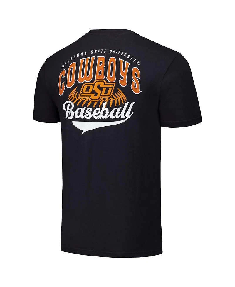 Image One Men's Black Oklahoma State Cowboys Baseball Comfort Colors T-Shirt