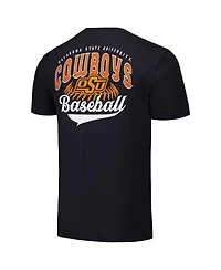 Image One Men's Black Oklahoma State Cowboys Baseball Comfort Colors T-Shirt