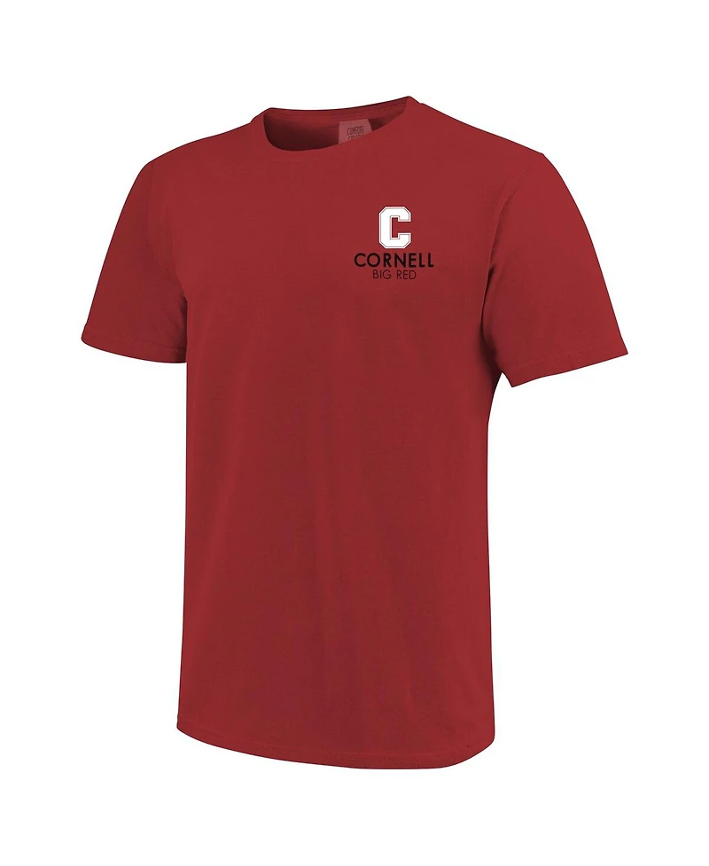 Image One Men's and Women's Red Cornell Big Scenic Comfort Colors T-Shirt