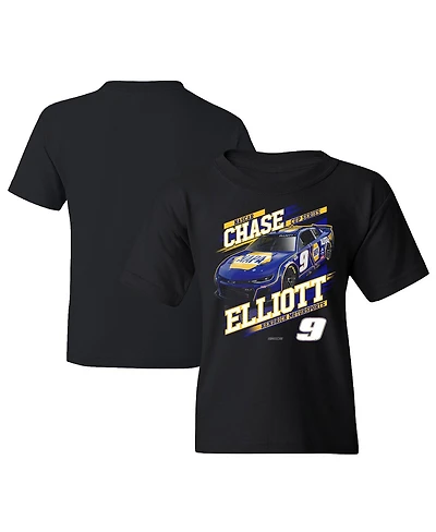 Hendrick Motorsports Team Collection Big Boys and Girls Black Chase Elliott Napa Car T-Shirt