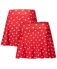 ZooZatz Women's Red Wisconsin Badgers Allover Print Flowy Skirt
