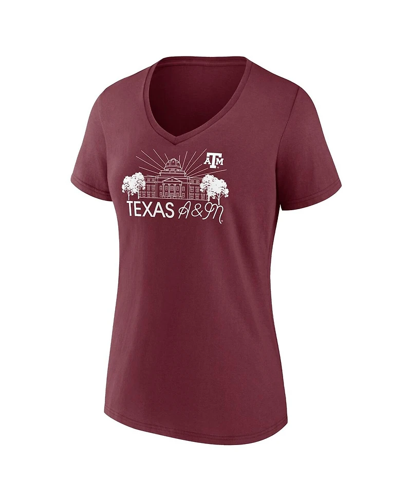 Fanatics Women's Maroon Texas A&M Aggies Fundamentals Region Draw T-Shirt