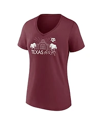 Fanatics Women's Maroon Texas A&M Aggies Fundamentals Region Draw T-Shirt