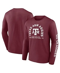 Fanatics Men's Maroon Texas A M Aggies Fundamentals Cotton Winning Team Long Sleeve T-Shirt