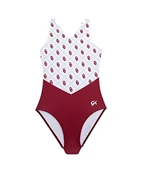 Gk Elite Big Girls Crimson Oklahoma Sooners Replica Leotard