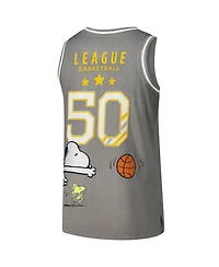 Freeze Max Men's Gray Peanuts Good Grief Basketball Jersey