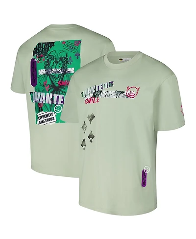 Freeze Max Men's Green Batman Comics Wanted Loose Fit T-Shirt