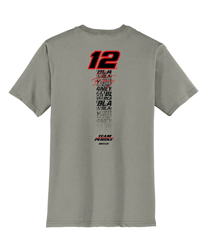 Team Penske Men's Gray Ryan Blaney Lifestyle T-Shirt