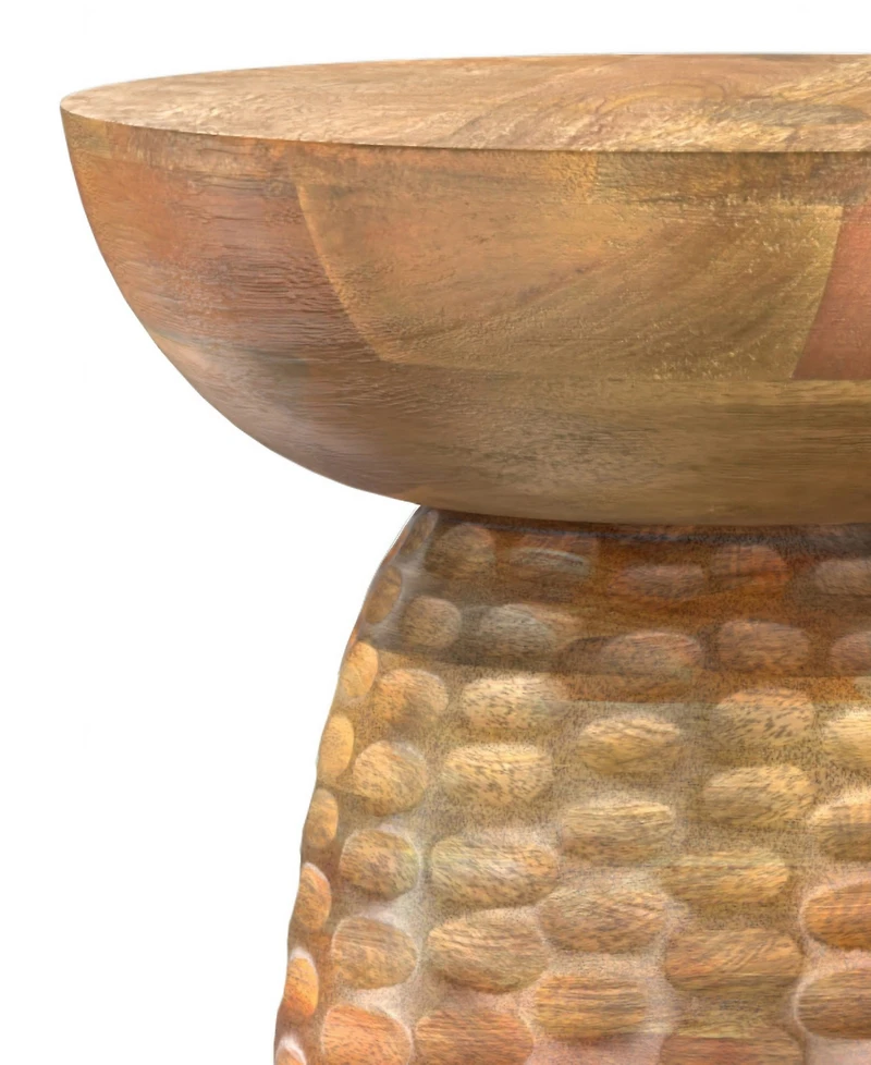 Simpli Home Boyd Solid Mango Wood Wooden Accent Table in Natural