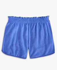 Champion Big Girls Solid-Color Ruched Terry Pull-On Shorts