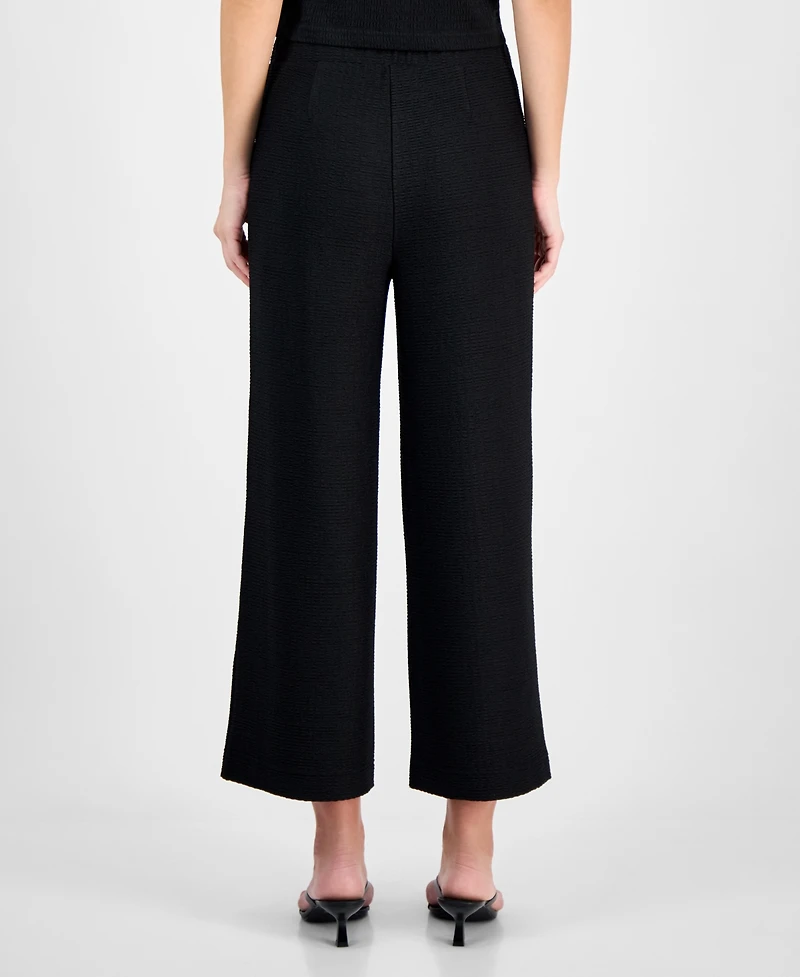 Bar Iii Women's Textured Knit Pull-On Cropped Pants, Exclusively at Macy's