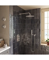 12 Inch Round 304 Stainless Steel Rain Shower Head - High Pressure, 360° Adjustable, Rust-Resistant, with Air-Injection Technology