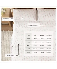 Linery & Co. Ultra-Soft Turkish Cotton Flannel Holiday Print Sheet Set