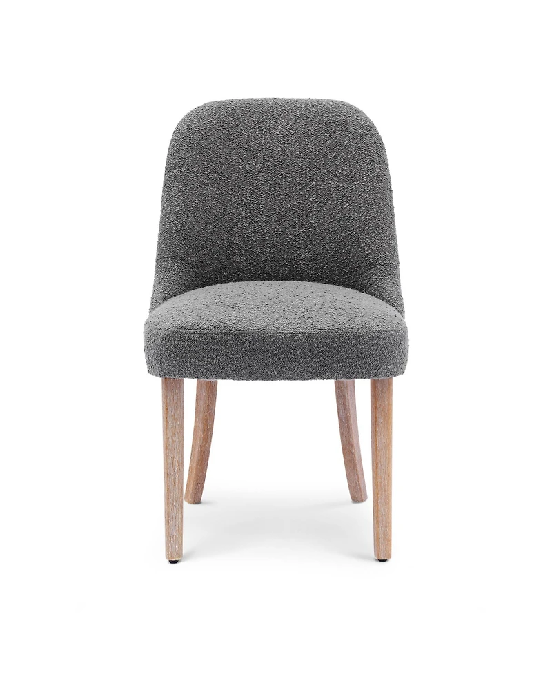 Mid-Century Modern Upholstered Boucle Dining Chair (Set of 6)