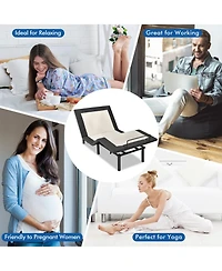 Twin Size Adjustable Bed Base Electric Bed Frame with Massage Modes