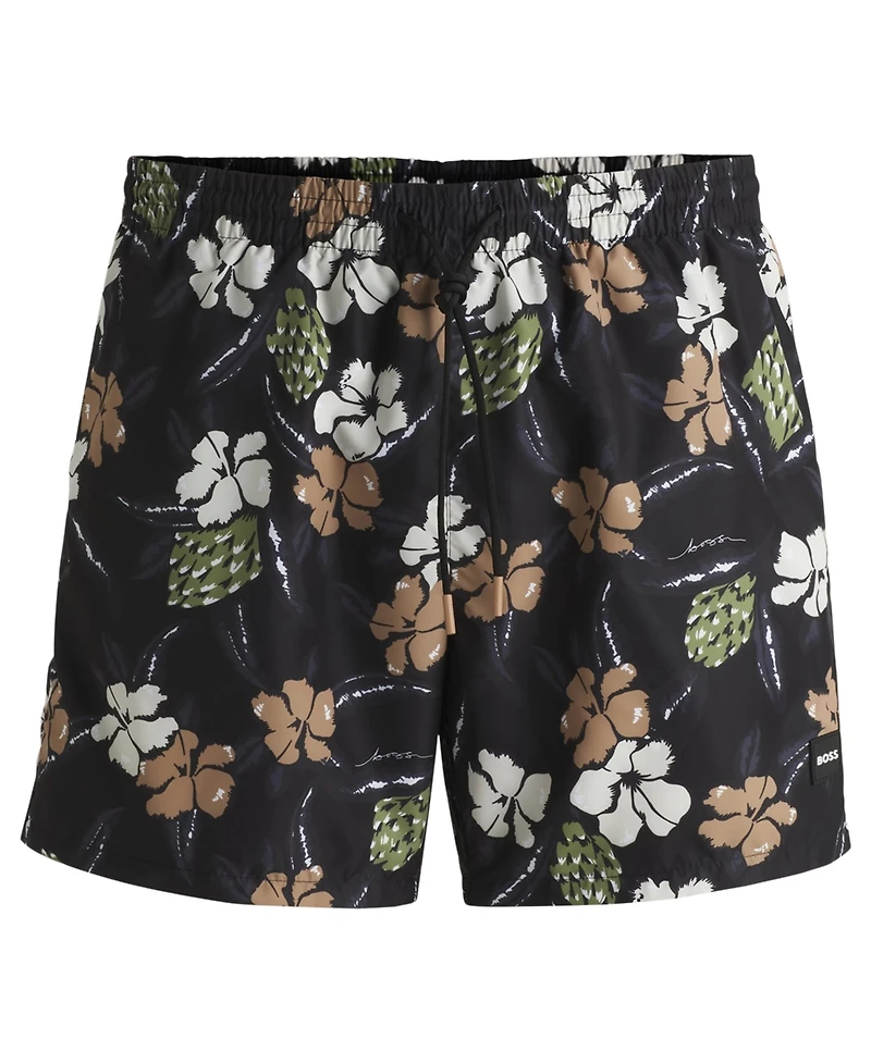 Boss by Hugo Men's Printed Quick-Drying Swim Shorts