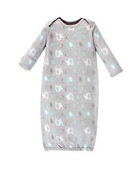 Luvable Friends Baby Boys Unisex Ultra-Soft Interlock Fabric 4-Pack Gowns