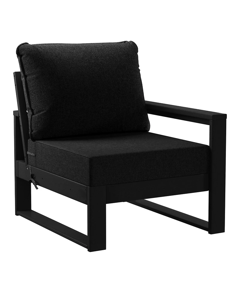 Piece Modern Hdpe Outdoor Patio Furniture Sofa Conversation Set with Coffee Table