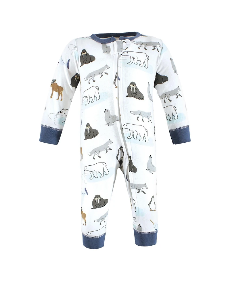 Hudson Baby Girls Cotton Sleep and Play