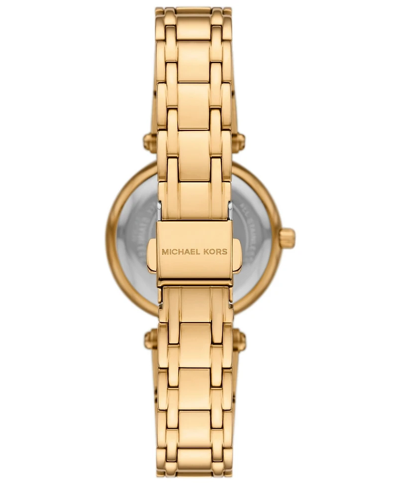 Michael Kors Women's Laney Three-Hand Gold-Tone Stainless Steel Watch, 30mm