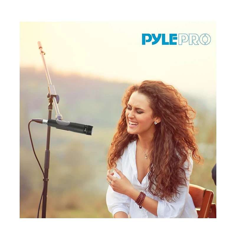 Pyle Professional Moving Coil Microphone – Dynamic Handheld Mic with 15' Xlr Cable