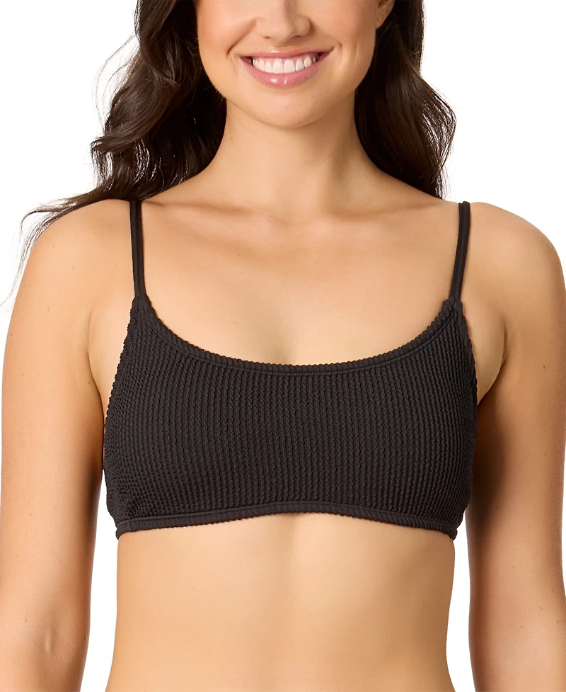 Salt + Cove Juniors' Ribbed Scoop-Neck Bralette Bikini Top, Exclusively at Macy's