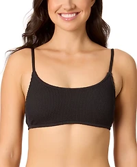 Salt + Cove Juniors' Ribbed Scoop-Neck Bralette Bikini Top, Exclusively at Macy's