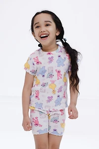 Sesame Street Toddler Girls Ribbed T-Shirt and Shorts Outfit Set