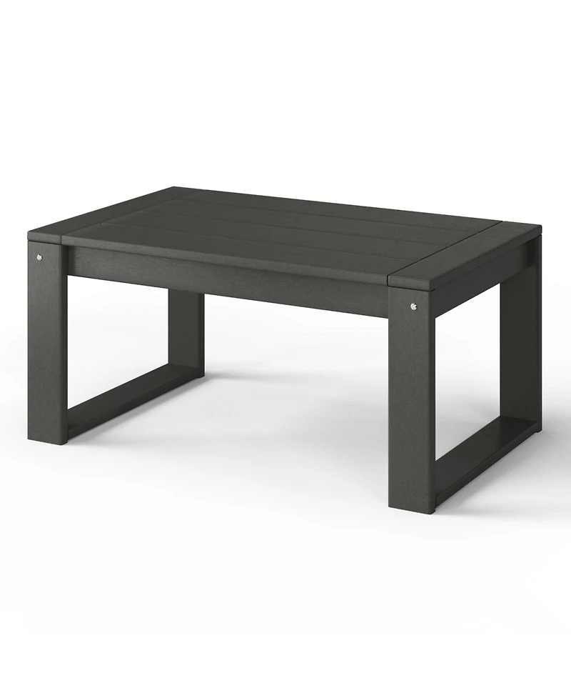 Modern Outdoor Hdpe Rectangle Patio Coffee Table