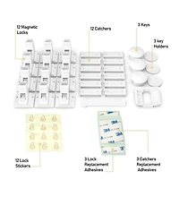 Baby Proof Me Toddler Proof Me | Magnetic Safety Lock Kit (12 Locks + 3 Keys)