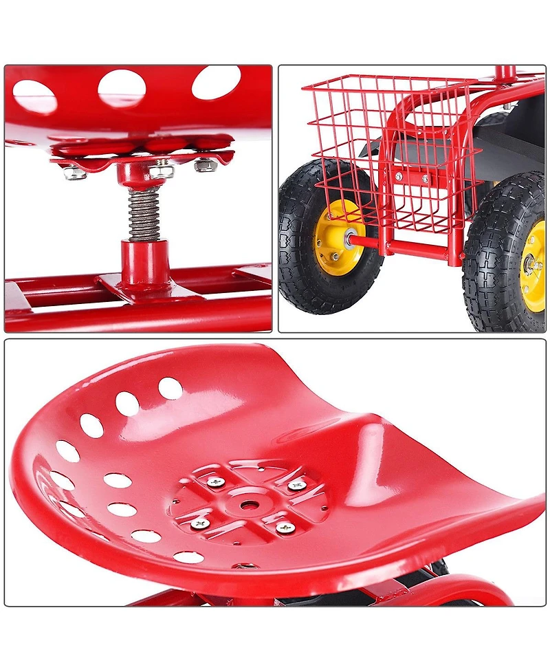 Garden Cart with Heavy Duty Tool Tray
