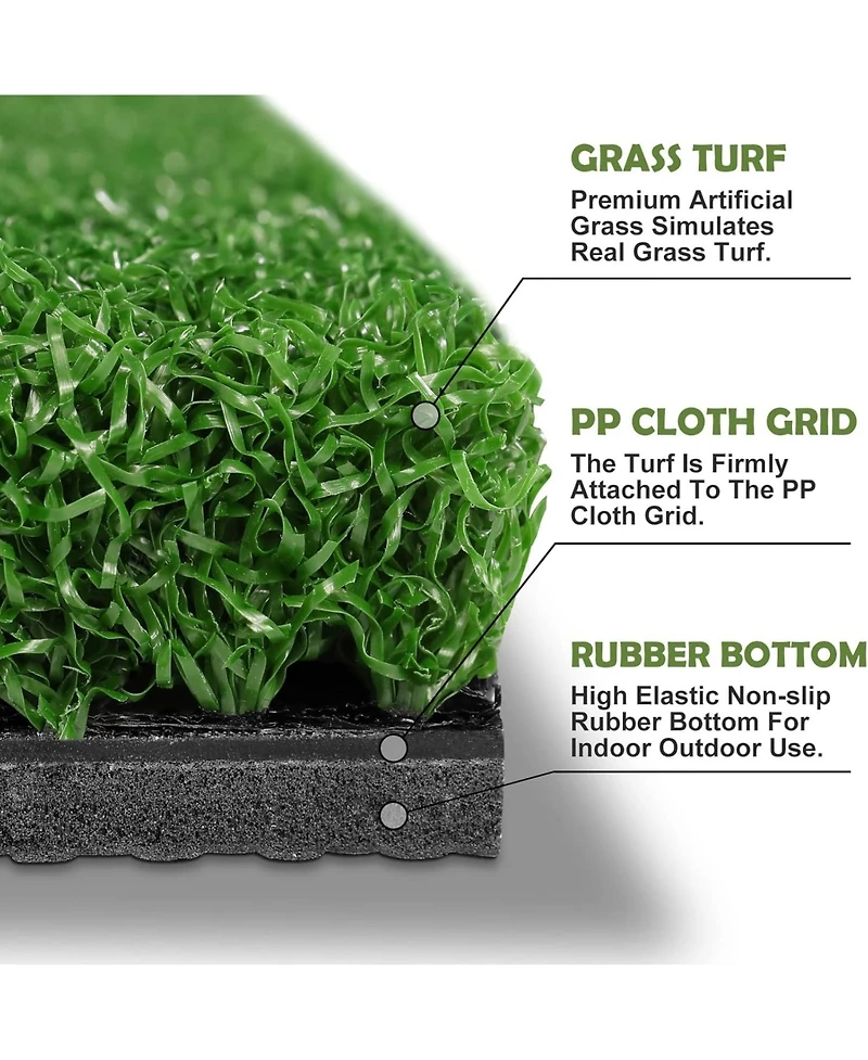 Wosofe Golf Mat Chipping Hitting 25" x16" 3in1 Foldable