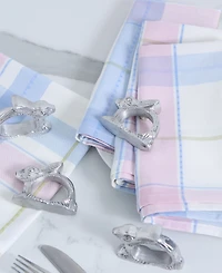 Design Imports Silver Rabbit Napkin Ring, Set of 4