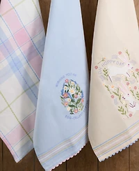 Design Imports Oh Hoppy Day Cotton Dishtowels Set, 18"x28"