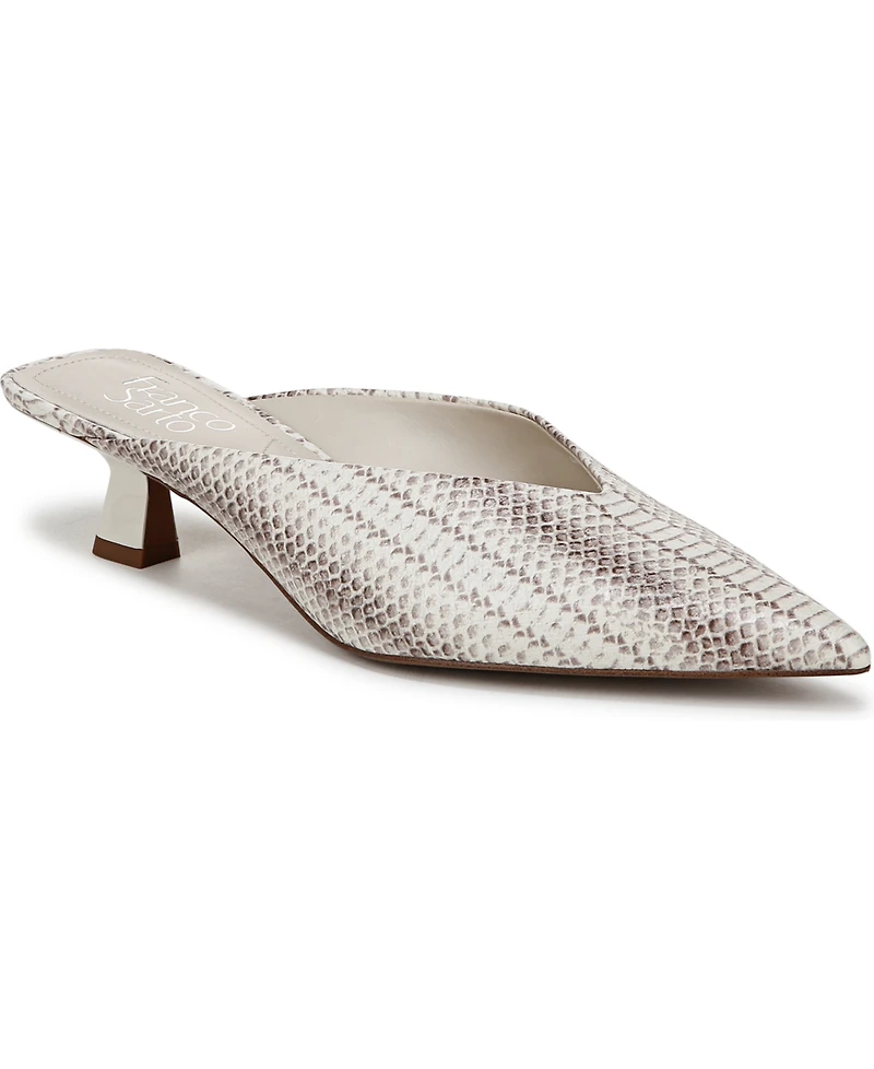 Franco Sarto Women's Jayda Pointed Toe Kitten Heel Mules