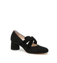 Alterre Women's Black Suede Marie Customizable Pumps