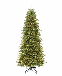 Puleo 6.5FT Pre-lit Slim Franklin Fir Artificial Christmas Tree